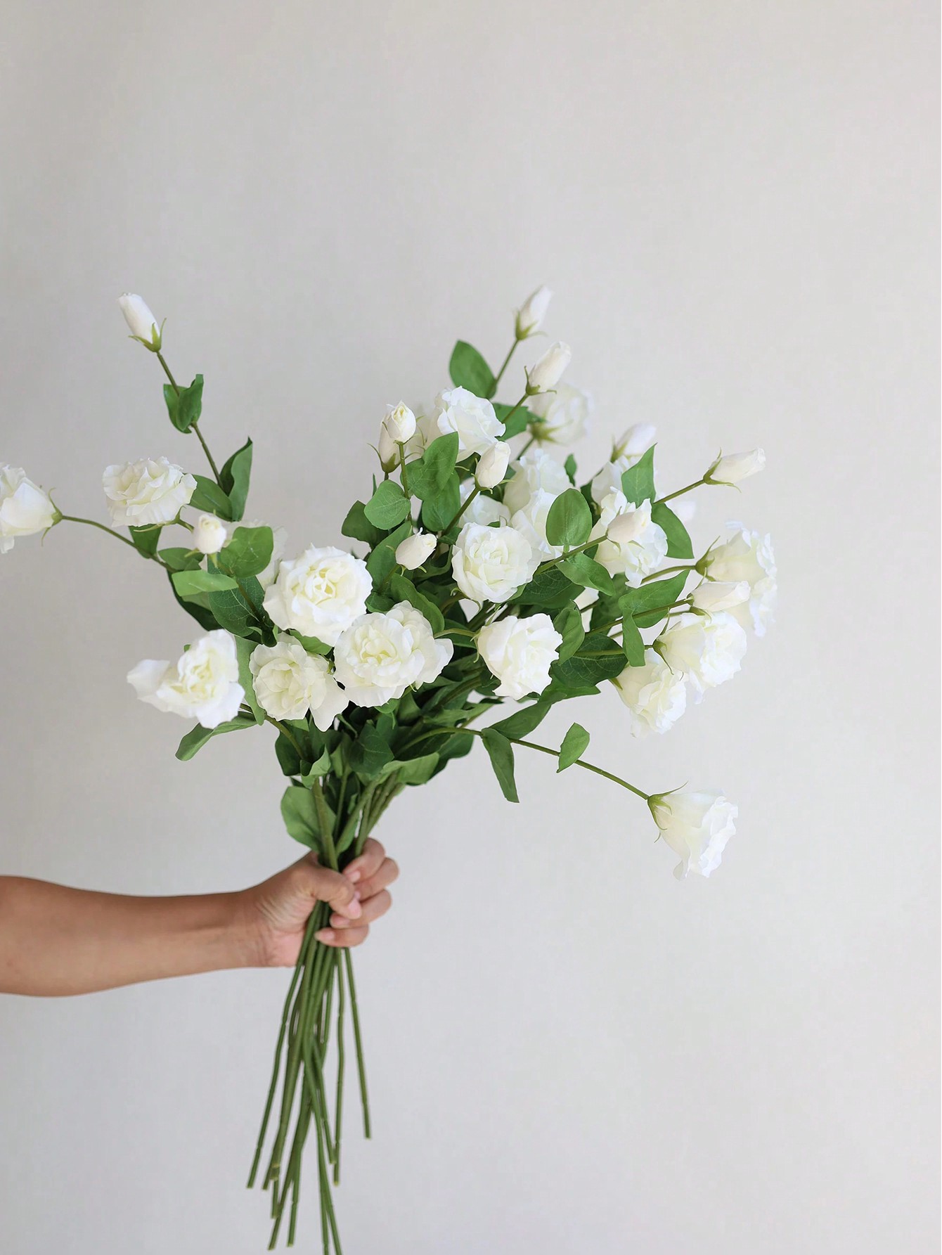 Ficus Lyrata Tree - Faux Real Touch Lisianthus Eustoma Blossom